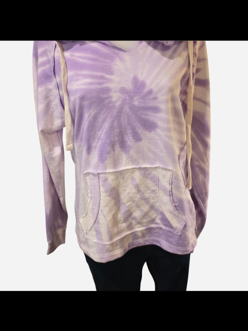Dreamsicle Super Soft Tie-Dye Lavender Pullover Hoodie Sweatshirt Large